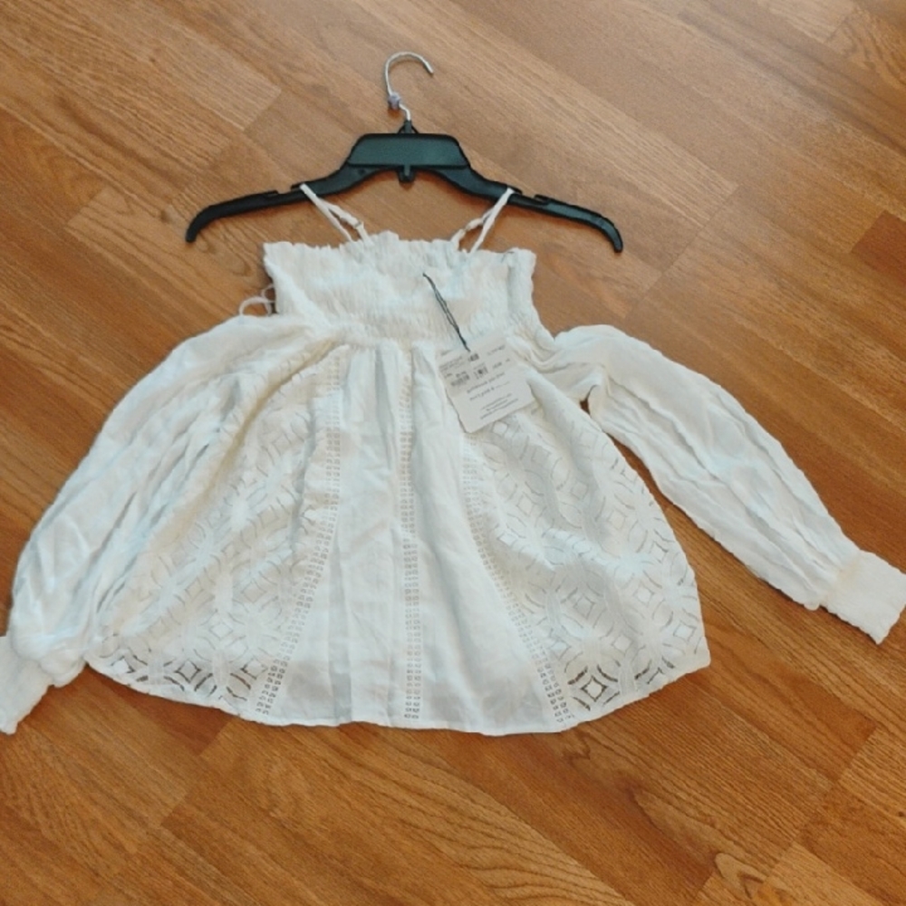 Somedays Lovin Cream Lace Blouse XS NWT